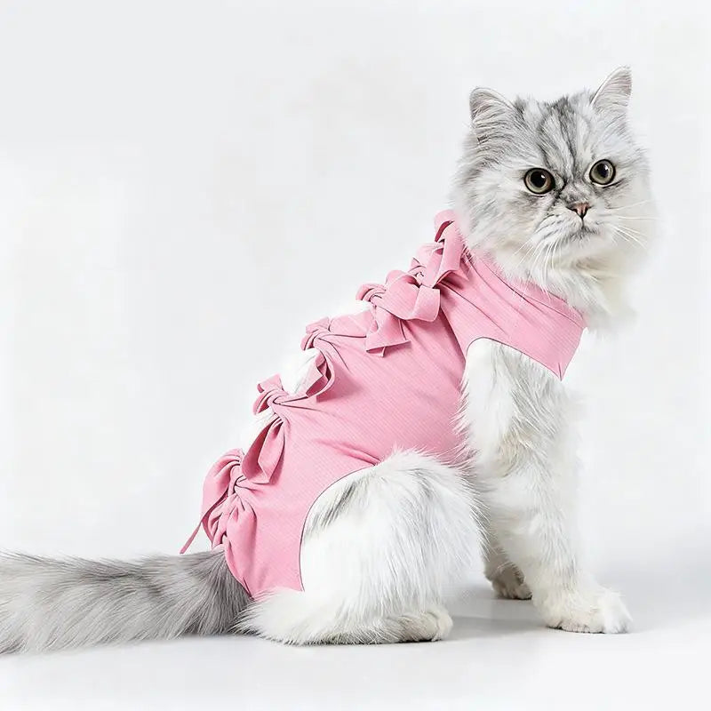 Pet Neutering Suit Cat Postoperative Recovery Clothes Anti-Licking Adjustable Wound Protective Clothing Pet Supplies
