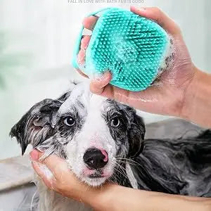 Blue Yellow Shampoo Dispenser Brush