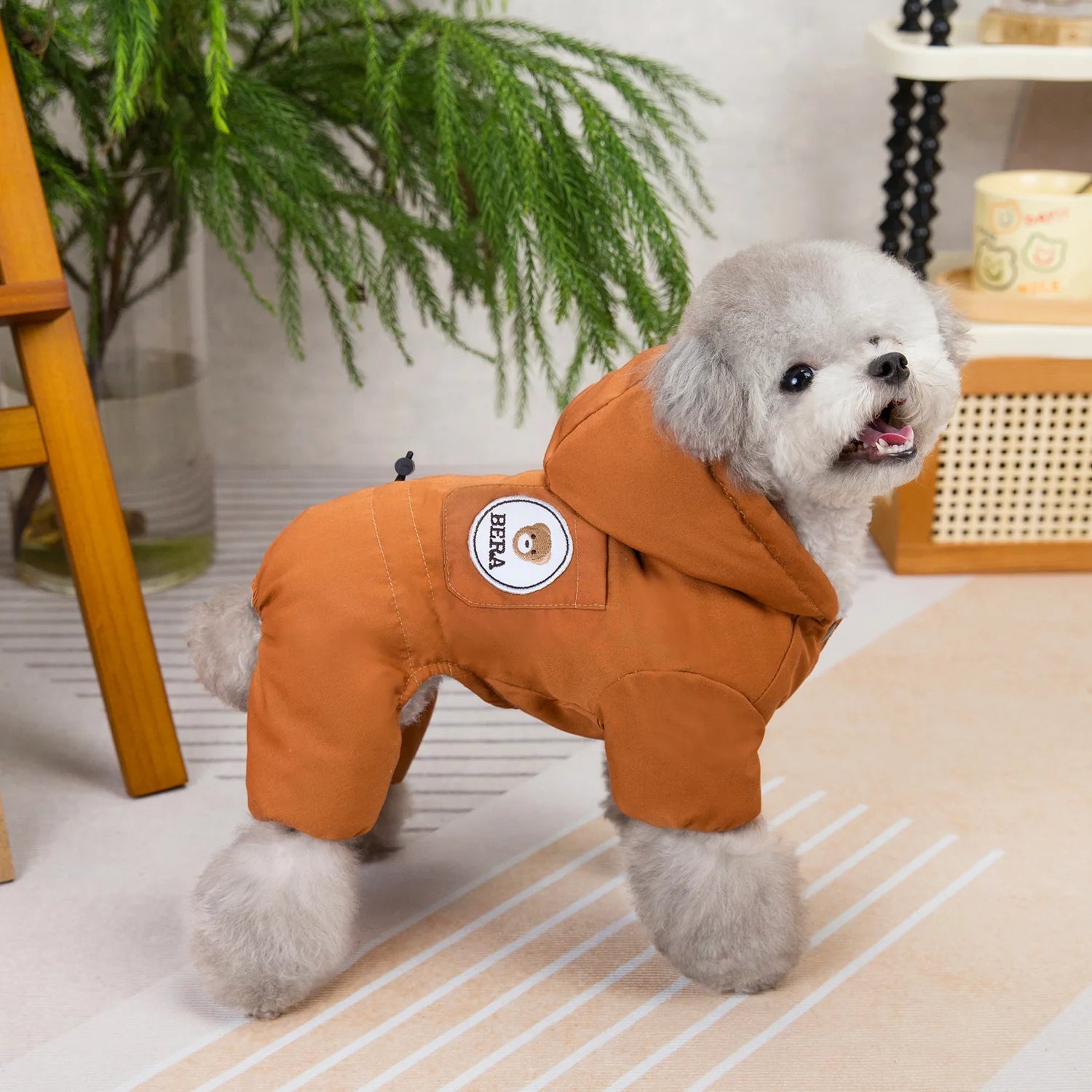 Pet clothes pet dog dog fotton-padded coat autumn and winter new pet clothing 24 college four-legged cotton-padded coat