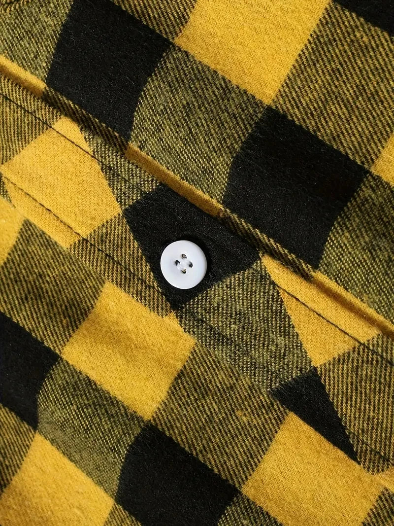 Classic Plaid Flannel Shirt Men