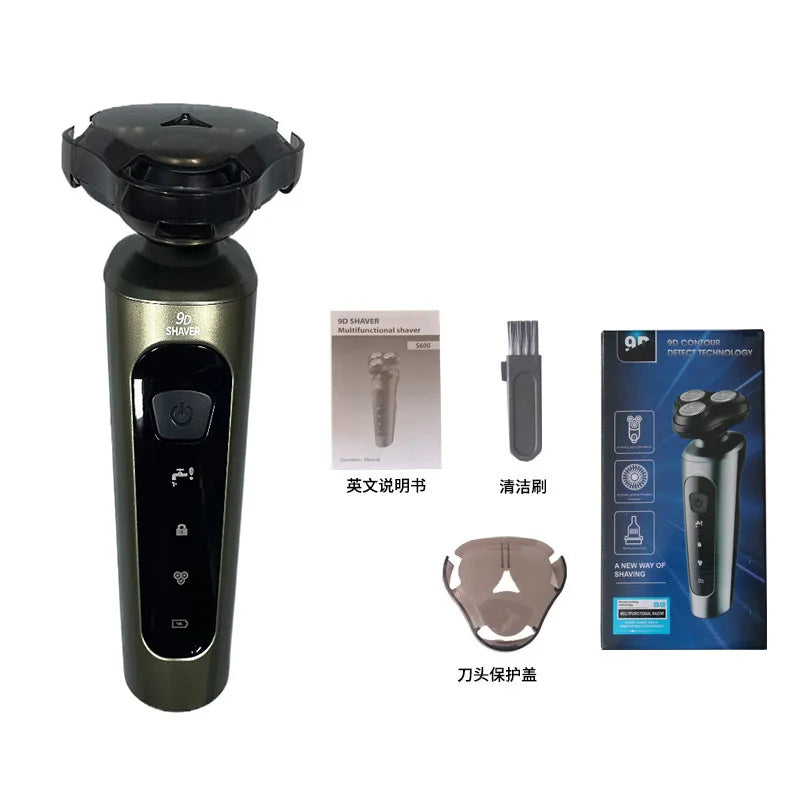 Electric Shavers for Men Waterproof Electric Trimmer Razor Wet &amp Dry Use Rechargeable Battery Rotary Shavers Machine Shaving