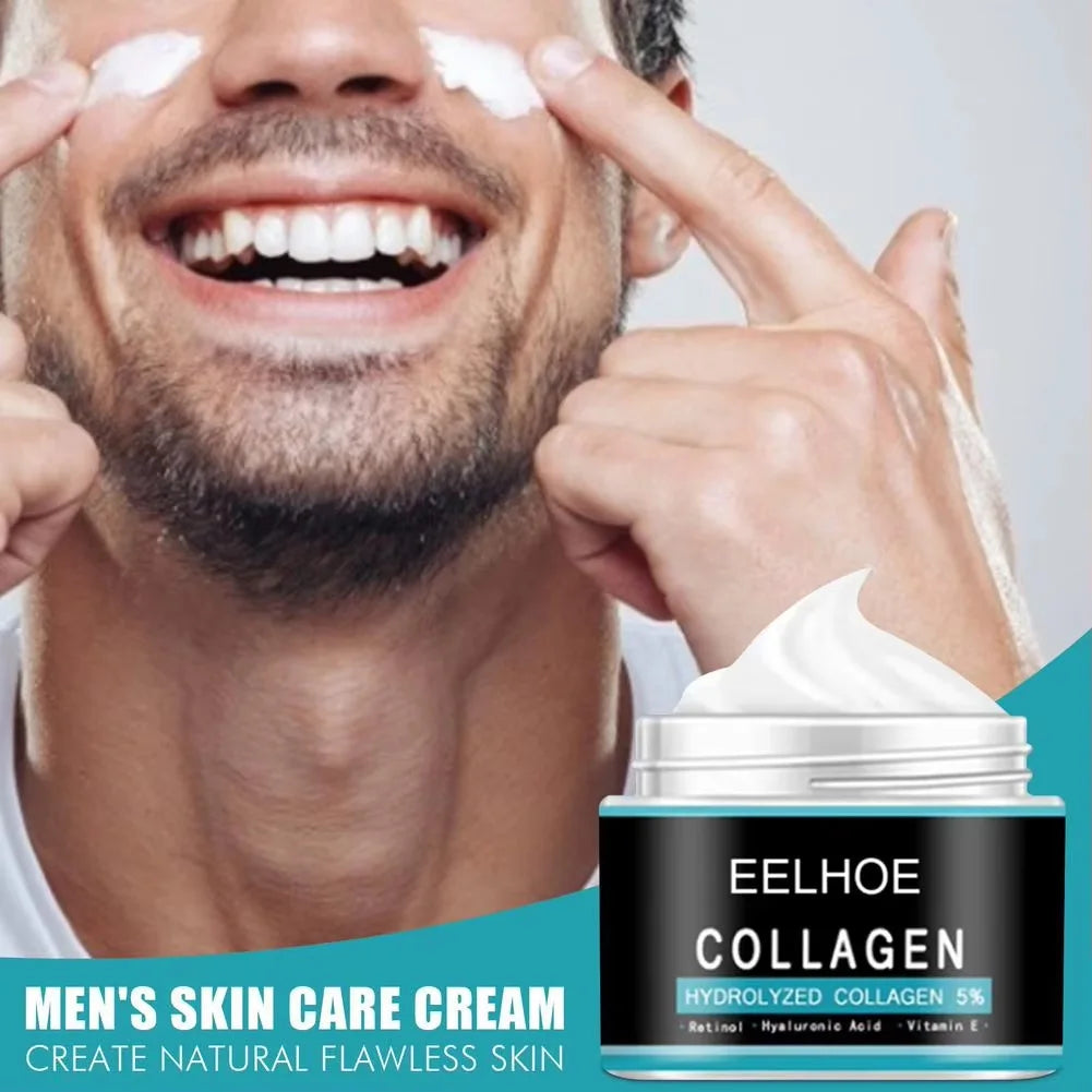 Collagen Creams For Men Smooth Wrinkle Younger Face Cream Firming Moisturizing Hyaluronic Acid Whitening Cream Facial Skin Care