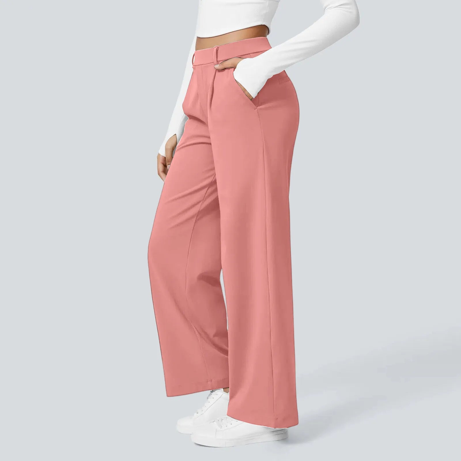 Women's Fashion Comfortable Pants Autumn and Winter Wide Leg Casual Sports Drape Slimming and Versatile Floor Length 2025