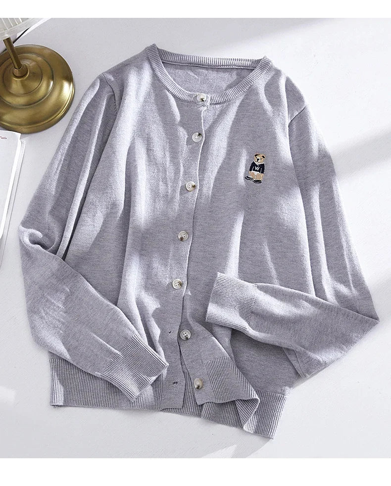 Korean V Neck Knit Cardigan