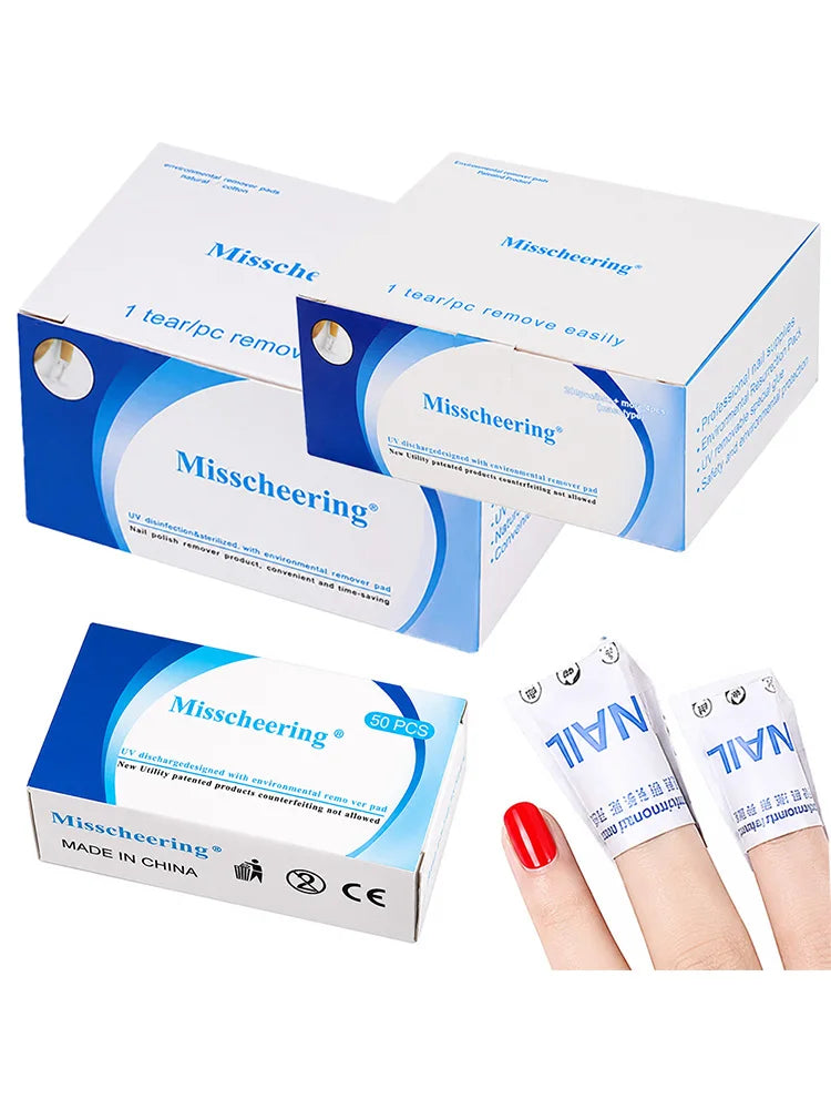 Nail Polish Remover Pads 50/100/200pcs Quick Nail Polish Remover Wipes Individually Wrapped Professional Manicurist Remover Tool
