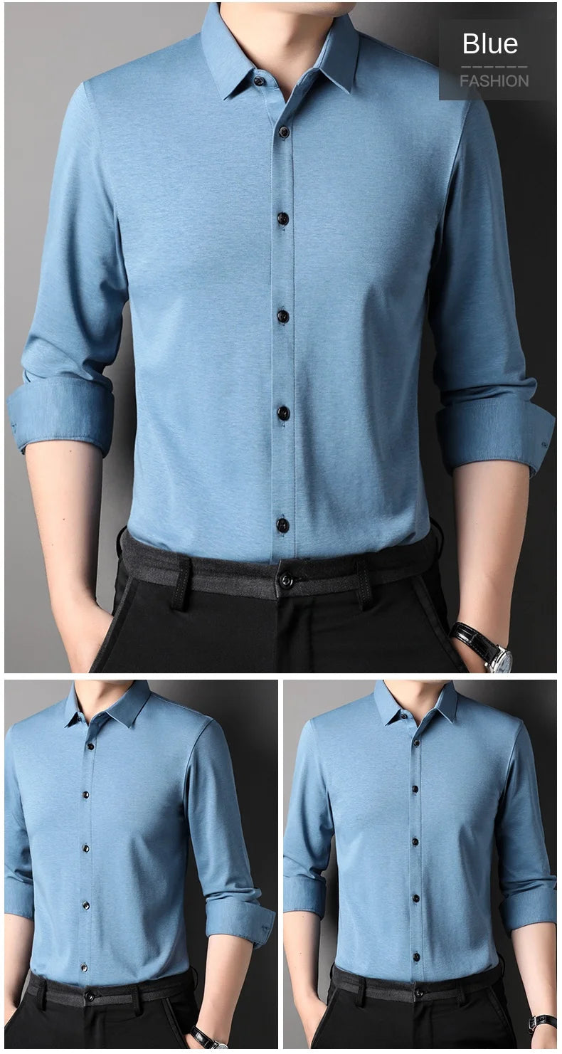 Mulberry Silk Blend Slim Shirt