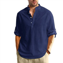 Lightweight Henley Casual Shirt Men