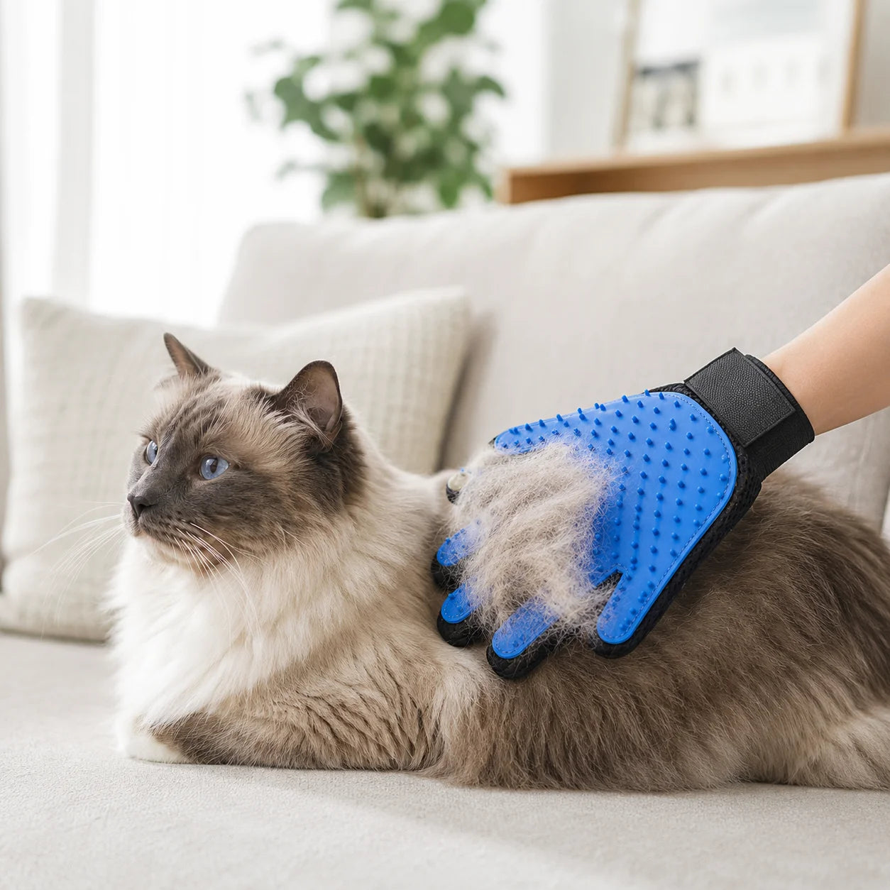 Pet Grooming Glove Cat Dog Deshedding Brush Hair Removal Massage Glove for Long Short Hair Pets