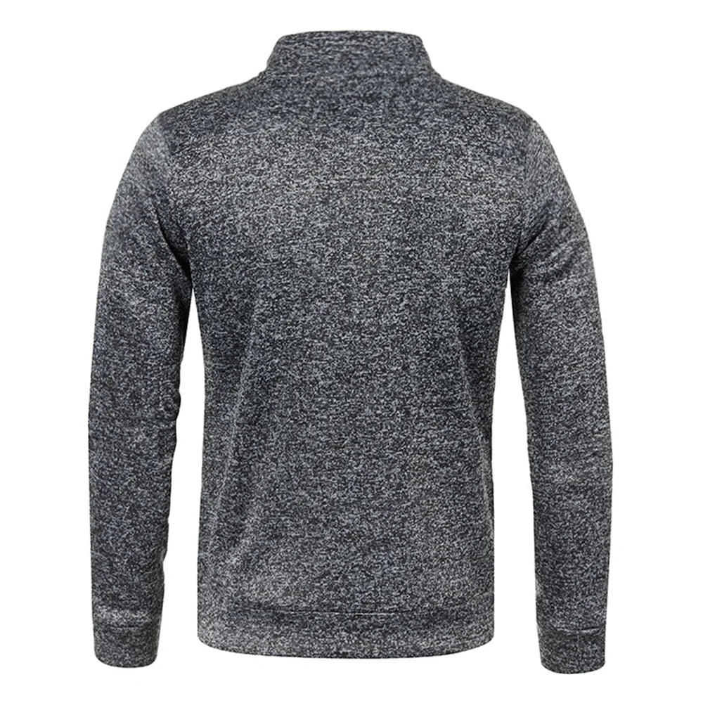 Men Sweatshirts Spring Thicker PulloverHalf Zipper Pullover for Male Hoody Man Sweatshir Autumn Solid Color Turtleneck Sweaters