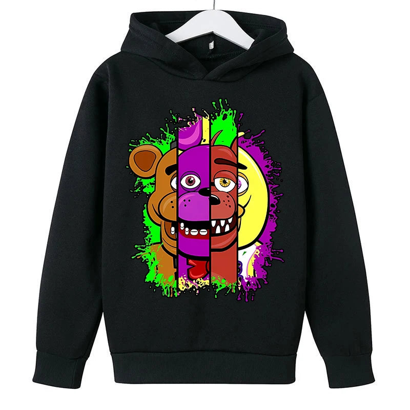 Kids Cartoon Sporty Pullover Hoodie