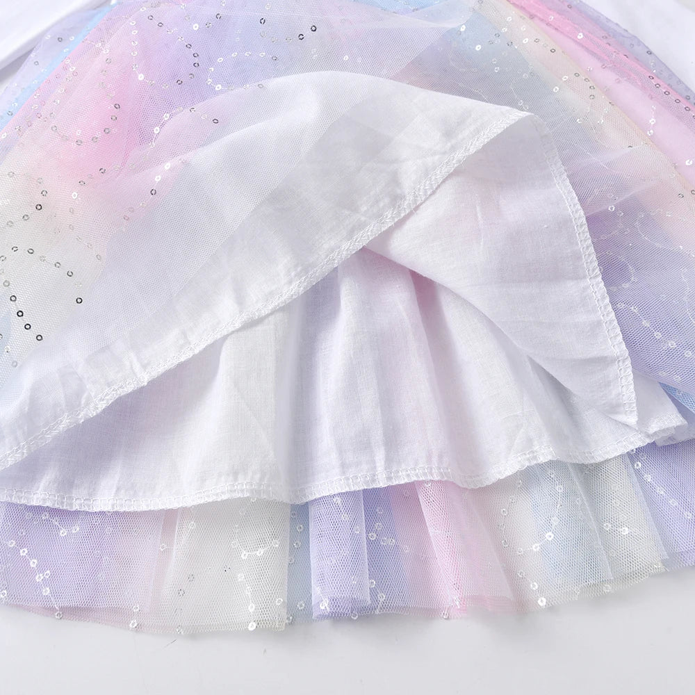 Unicorn Sequin Gradient Girls Dress