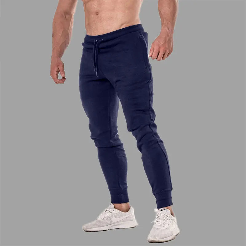Fitness Muscle Gray Jogging Pants Solid Running Pants Men Sport Pencil Pants Men Cotton Soft Bodybuilding Joggers Gym Trousers