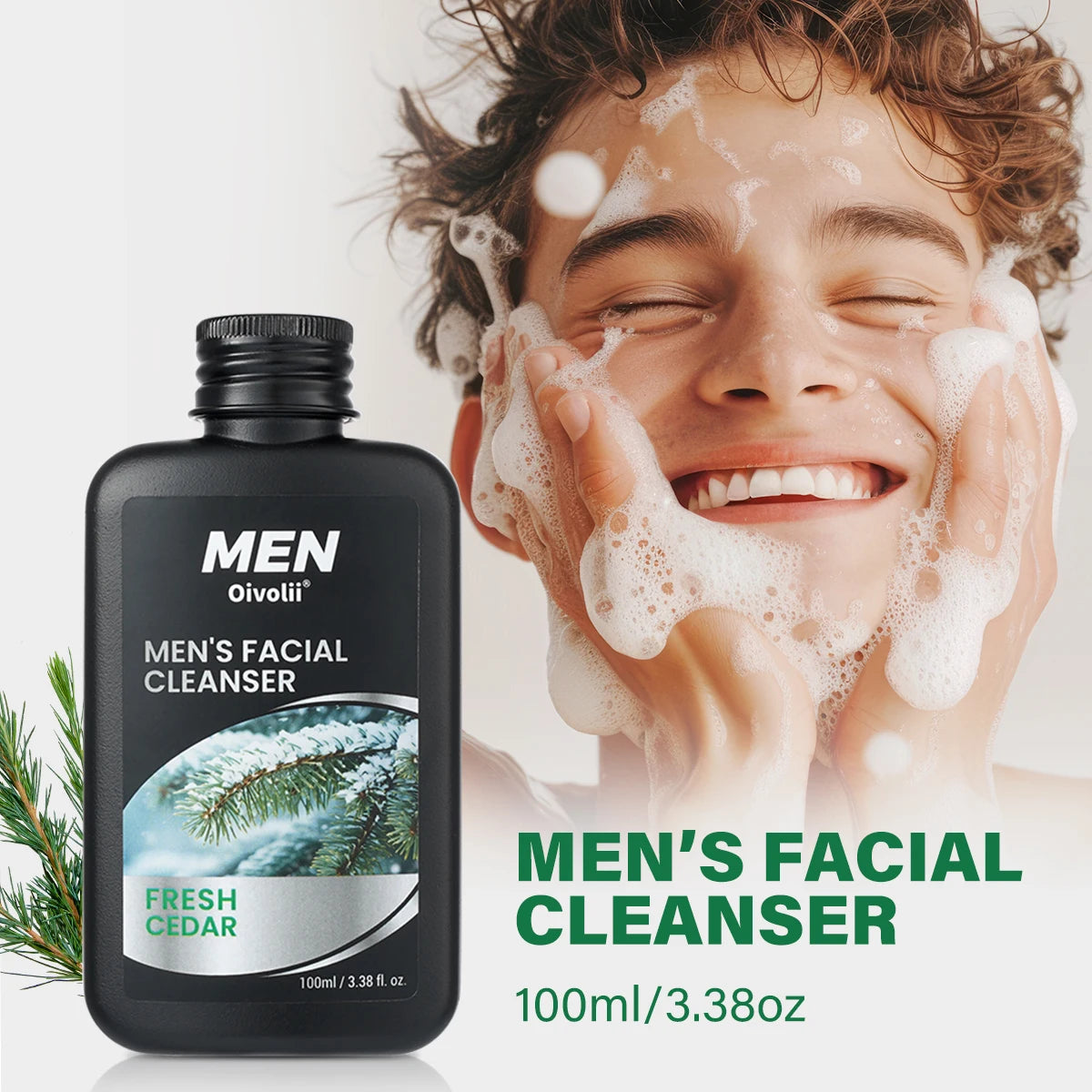EJW Beard Care Set, Sandalwood Beard Shampoo and Beard no-rinse conditioner- Softens & Strengthens Beard, with Argan and Jojoba.