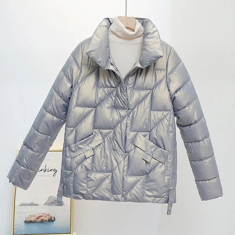 Glossy Winter Cotton Padded Parka
