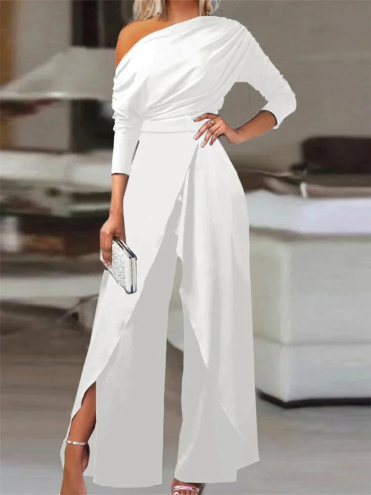 Elegant Office Wide Leg Jumpsuit