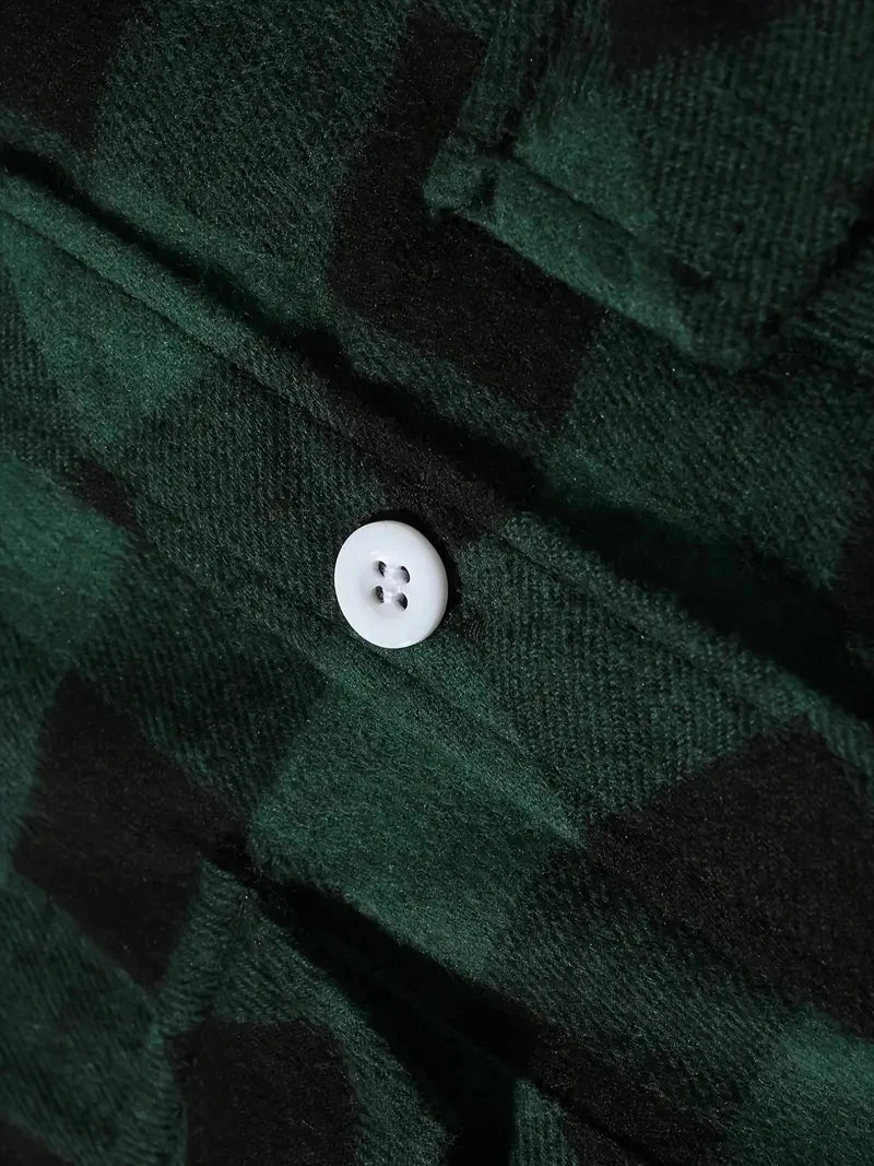Classic Plaid Flannel Shirt Men