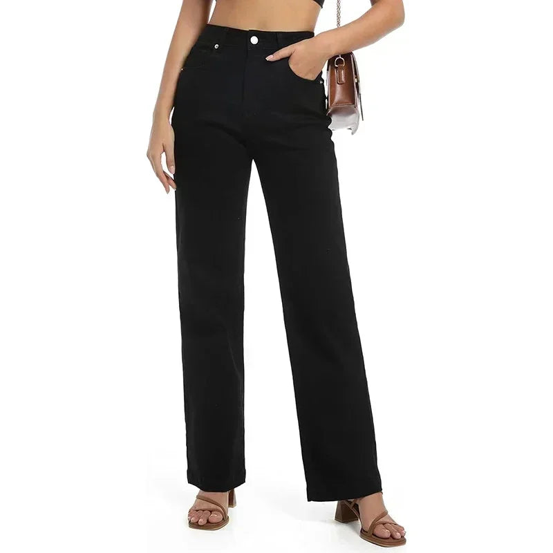 Retro Straight High Waist Jeans