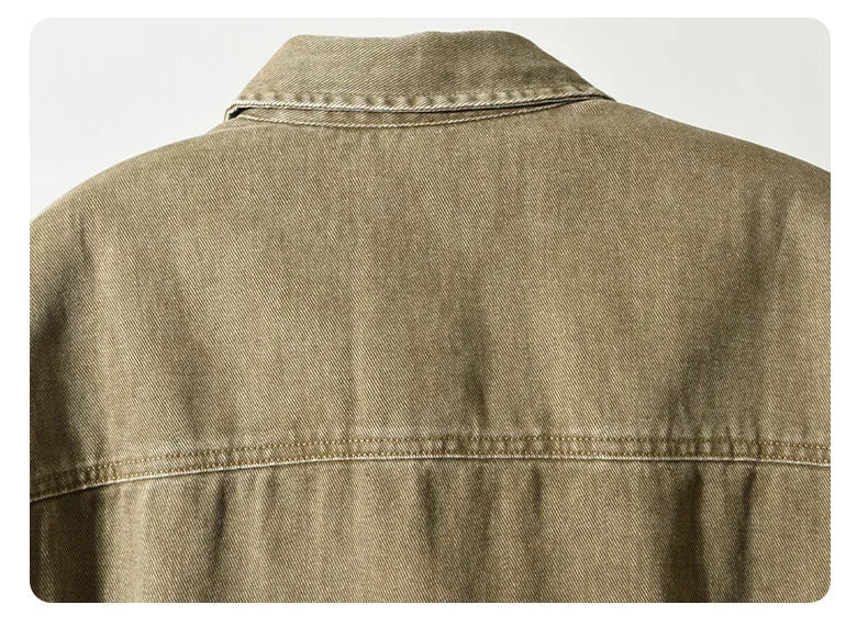 Vintage Cotton Cargo Shirt Jacket