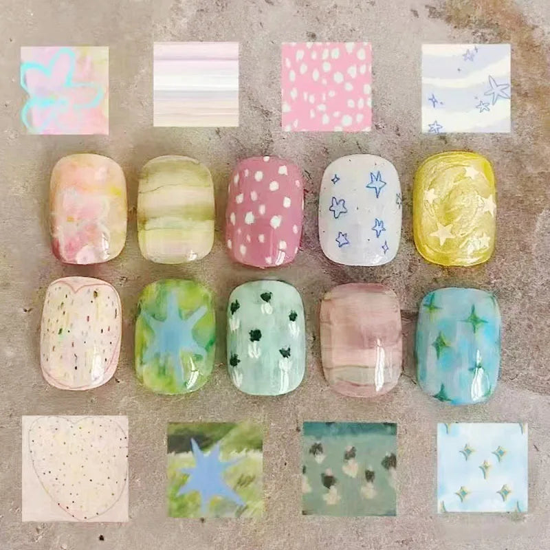 30pcs False Nails Unique Trendy Short “bean-shaped” Nails with A Press-on Design High-quality Nails Perfect As A Gift for Girls