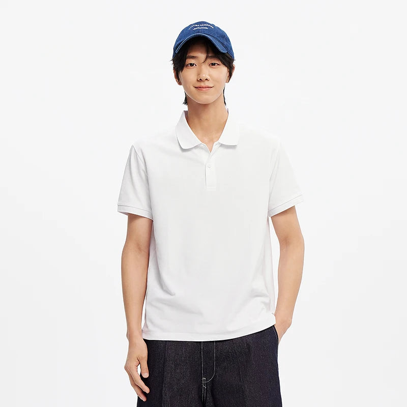 Semir Polo Shirt Men Moisture Wicking Solid Color Short Sleeve T-Shirt 2025 Summer New Slim Fit Top for Active Wear