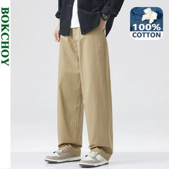Retro Cotton Straight Casual Pants