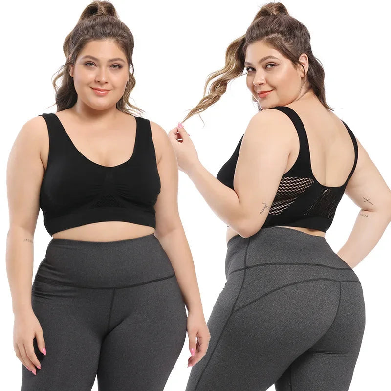 Women's Breathable Sports Vest Bra Sweat-absorbent Shockproof Pad Sports Top Track and Field Gym Running Fitness Sports Top