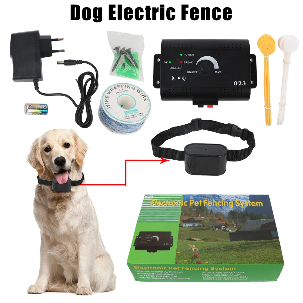 Dog Training Collar Pet Accessories Electronic Pet Fence System Containment Waterproof Electric Dog Fence Sound Shocked Collar