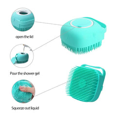 Blue Yellow Shampoo Dispenser Brush