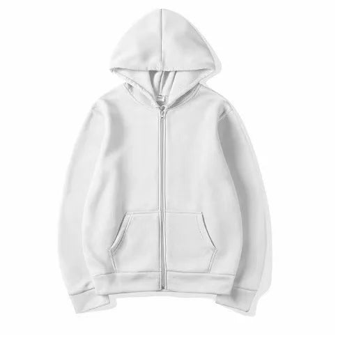 Men’s High Street Solid Zip-Up Hoodie