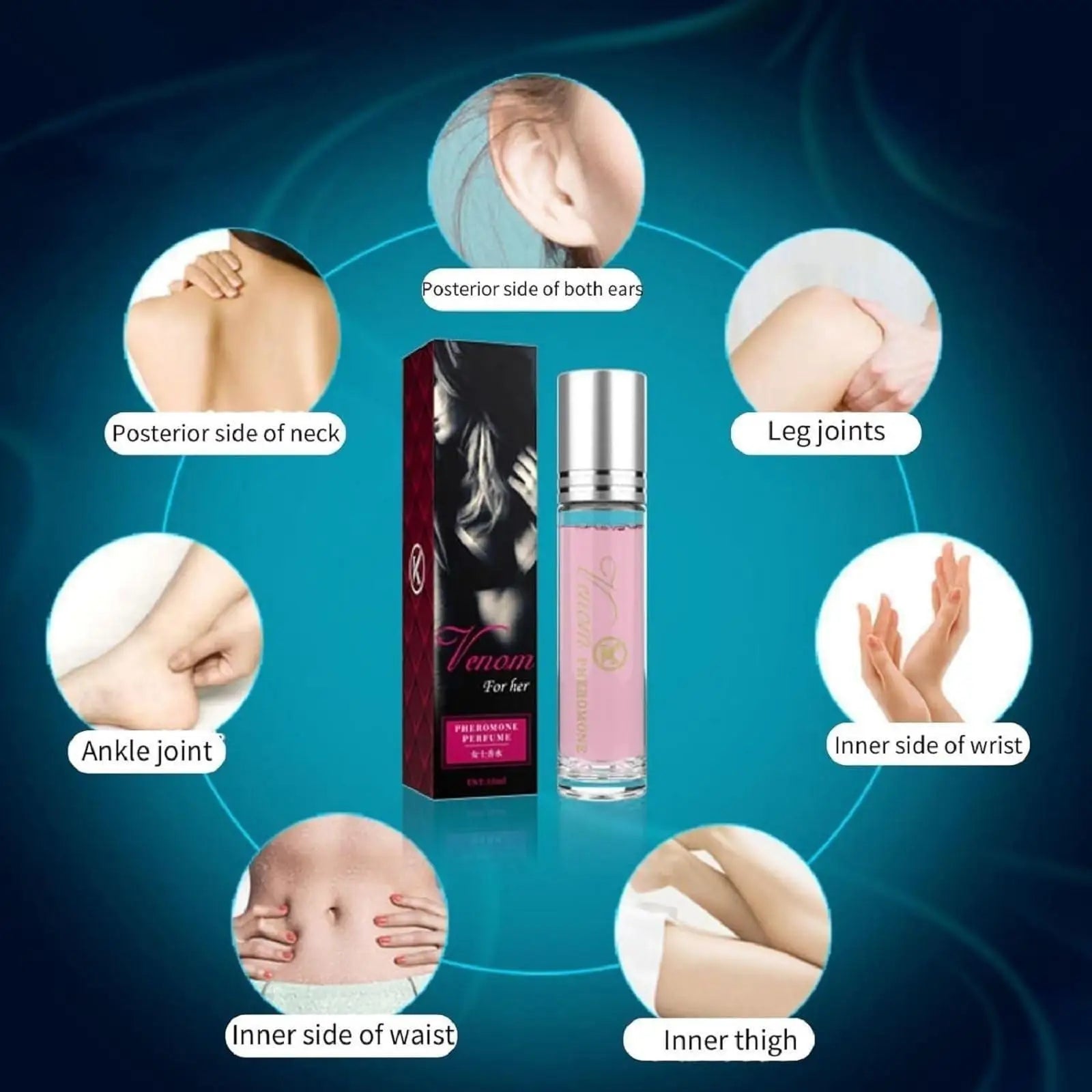 Roll-On Pheromone Perfume - Exohormone Parfum Fruity Floral Scent, Long-Lasting Fragrance, Alcohol-Free, Essential for Dates