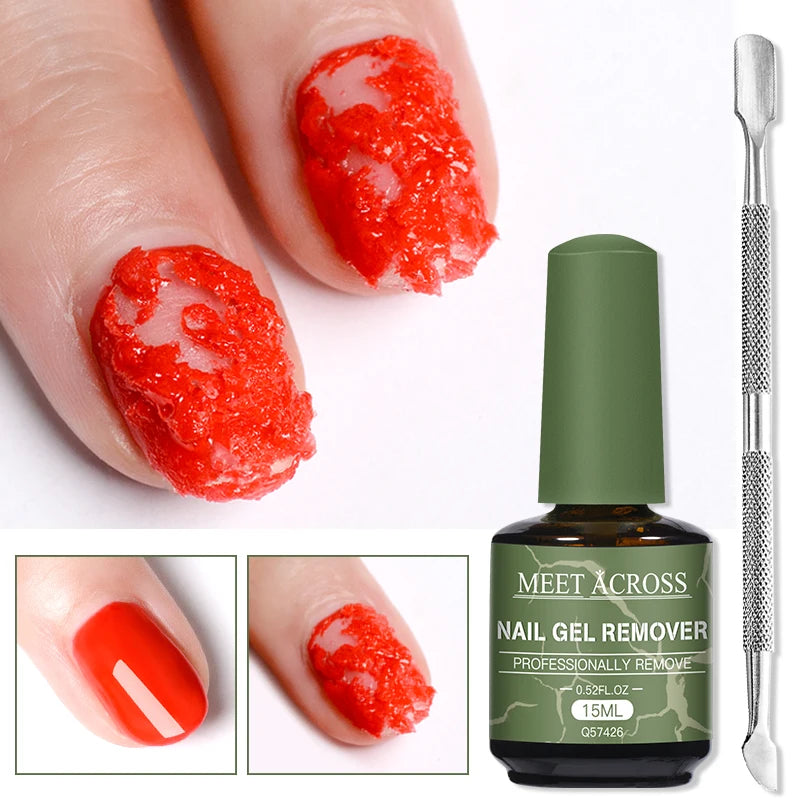 1/4bottle Nail Gel Remover Polish Soak-Off 3 Minutes Quickly & Easily Removes Gel Polish 0.5fl.Oz Professional Non-Irritating