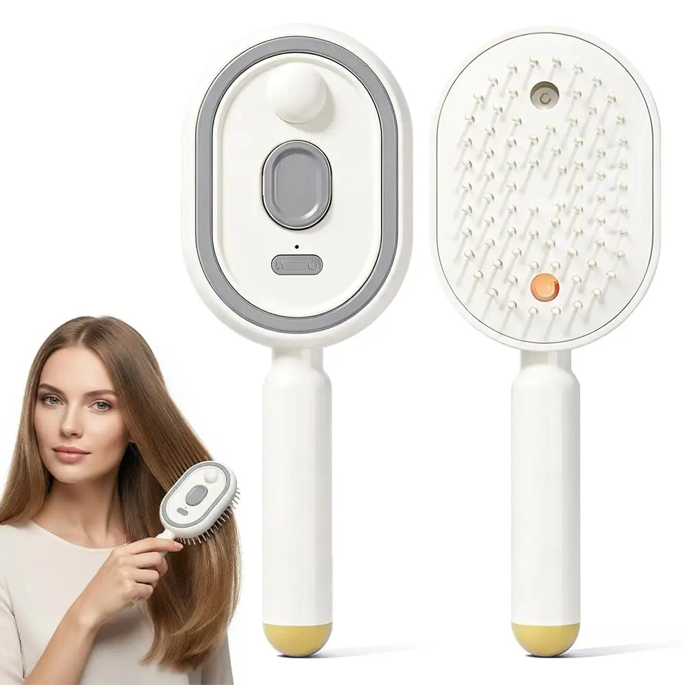 Rechargeable Hairs Massage Brush 3-in-1 Electric Spray Air Cushion Massage Comb for Frizzy Hair Scalp Care Relieve Hair Tangles