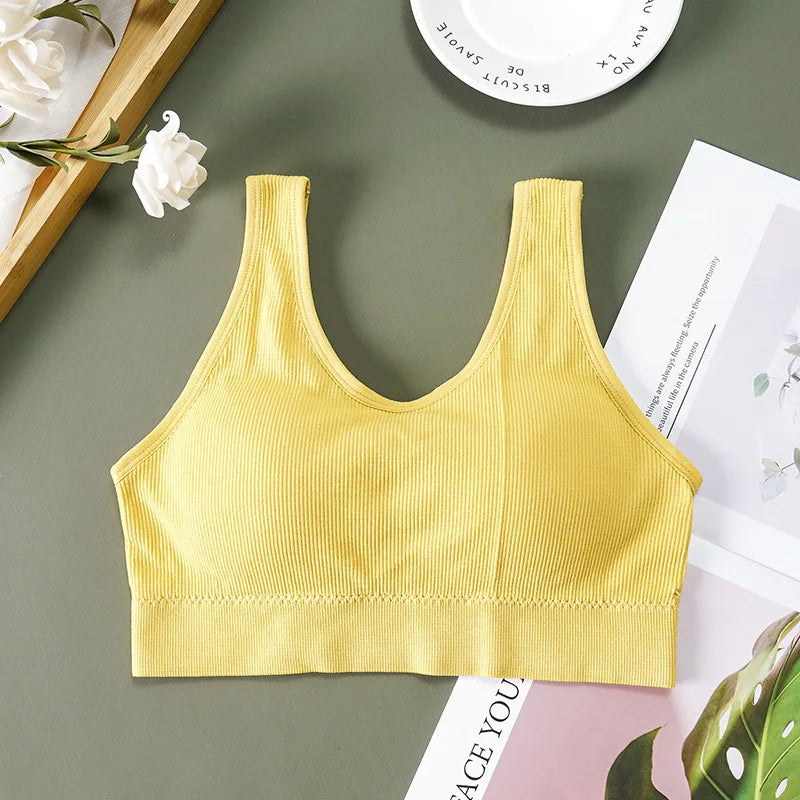 Sport Bra Breathable Inner and Outer Wear Vest Women Athletic Undergarment Gather Sports Underwear Quick Dry Workout Top