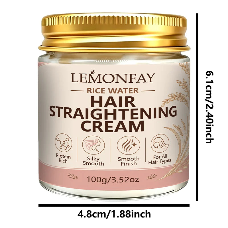 Hair Straightening Cream Smoothing Frizz Control Nourishing Repair Damaged Silky Hair Care Treatment