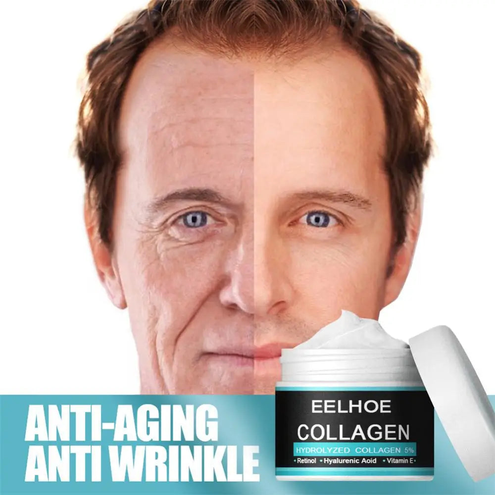 Collagen Creams For Men Improve Skin Quality Face Cream Firming Moisturizing Hyaluronic Acid Cream Facial Skin Care