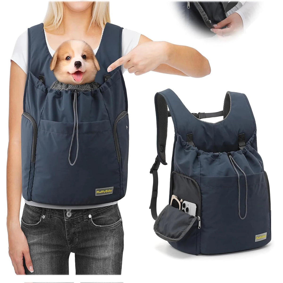Pet Travel Chest Backpack Large Capacity Portable Breathable Handbag Outdoor Travel Cat and Dog Bag