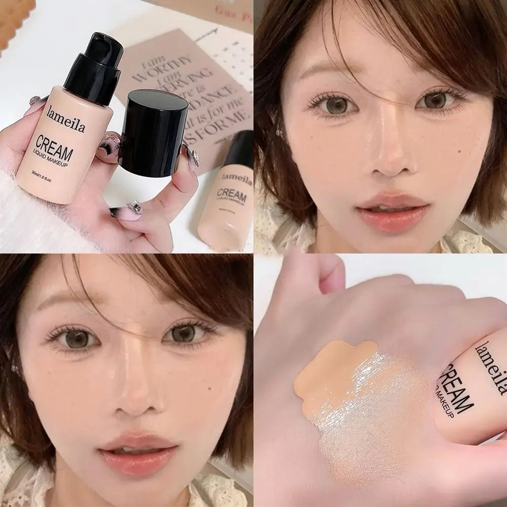 4Colors Matte Finish Liquid Foundation Effective Concealer Moisturizing Long-lasting Makeup Cosmetics for All Skin Tones