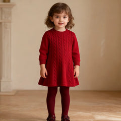 Knitted Princess Party Girls Dress