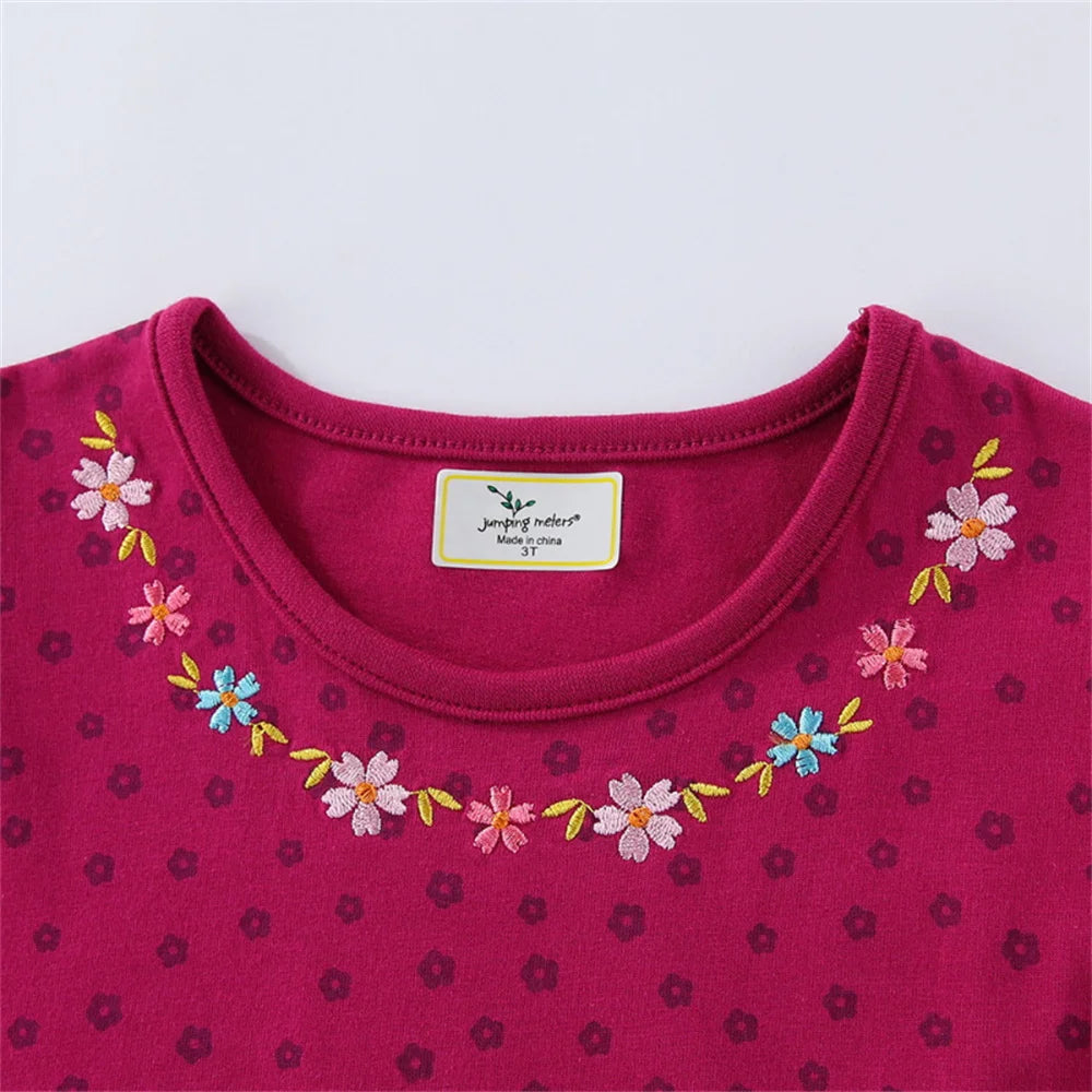 Dinosaur Embroidered Summer Girls Dress