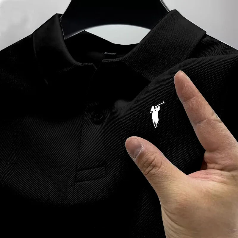 Golf Polo Shirt Men's Business Polo Collar Half Sleeved Top New Summer Casual Short Sleeved T-shirt for Men An