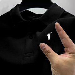 Golf Polo Shirt Men's Business Polo Collar Half Sleeved Top New Summer Casual Short Sleeved T-shirt for Men An