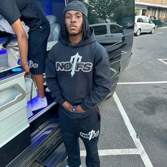 2024 New Men's Fashion Casual Tracksuits Outdoor Fitness Jogging Hooded Sets Sports Luxury Hoodie Drawstring Pants Suit Clothing