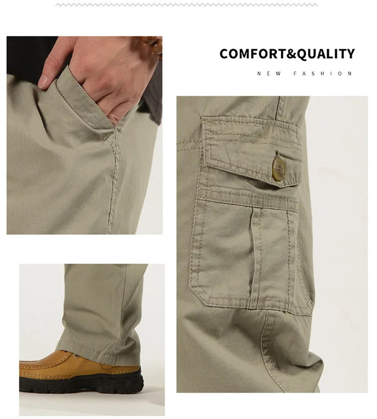 Multi Pocket Casual Cotton Overalls