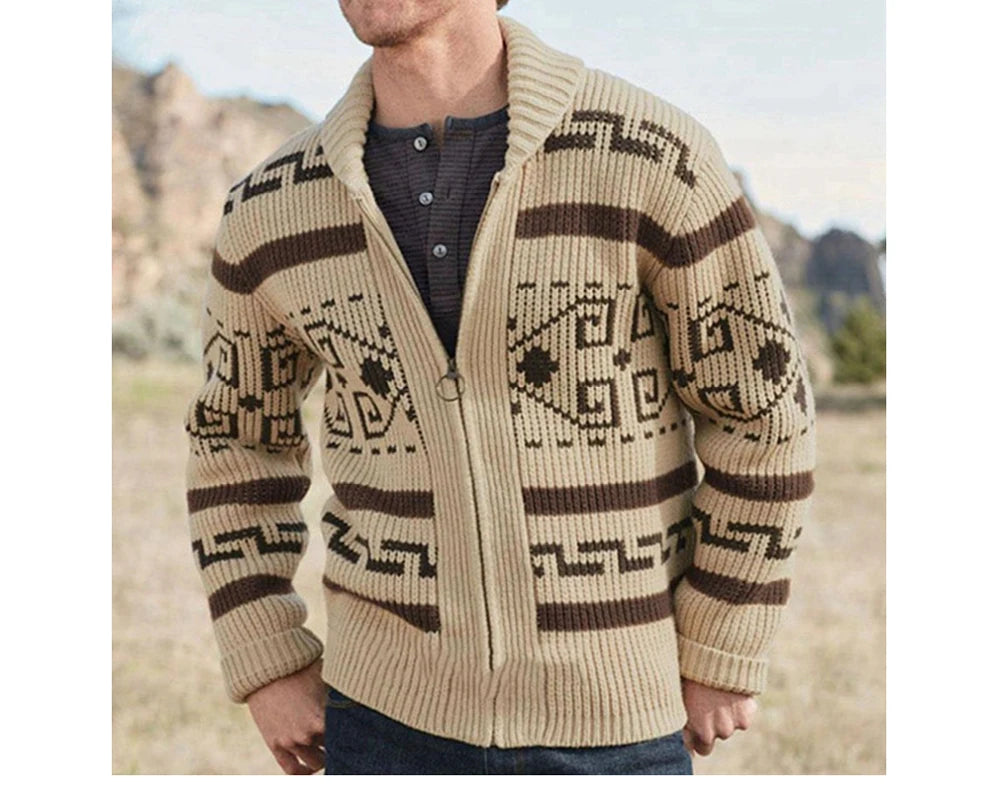 Winter Men's Cardigan Sweaters Fashion Male Knitted Sweater Thermal Warm Coats Casual Man Cashmer Lapel Knitted Jackets Clothing