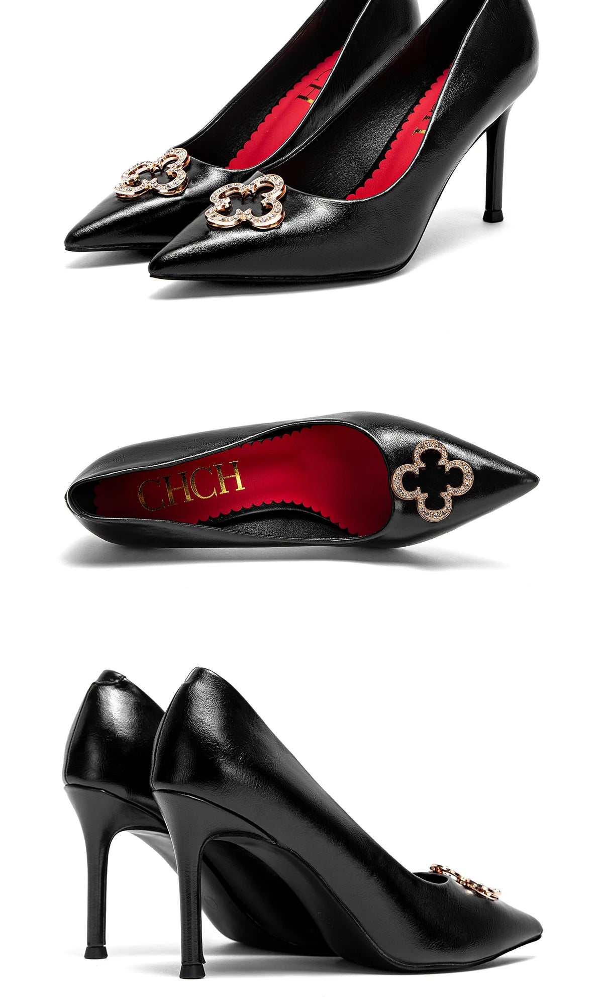 CHCH Women's High Heels 2025 New High Quality Pointed Shoes Business Commuter Women's Shoes Banquet Party Shoes 9cm