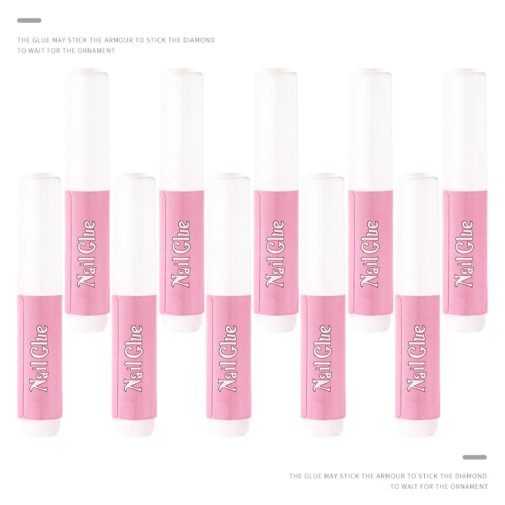 10/100Pcs Super Strong Nail Glue for Acrylic Nails Press On Nails Profession Nail Adhesive Bond Nail Tips Glue Long Lasting Glue