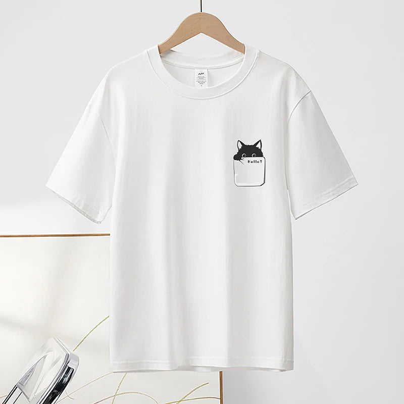 Pure Cotton Cat Graphic Tee