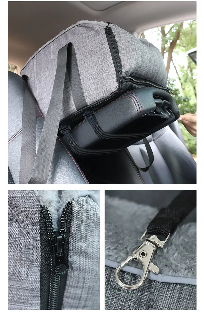 Safe Travel Pet Car Seat with Detachable Armrest Pillow Lift Seat Safety Buckle and Central Control Fo Dogs Cats Pet Supplies