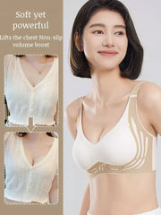 Women's Sports Bra AntiSagging Adjustable Small Breasts Love Heart Color Collision  Seamless High Elasticity Lift Shapewear