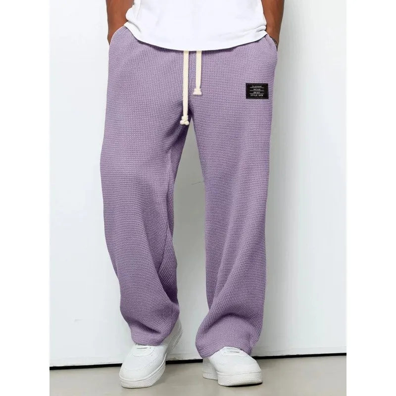 2024 New Running Mens Sweatpants Straight Fit Joggers for Sports and Streetwear Loose Oversized Drawstring Long Pants Men Pants